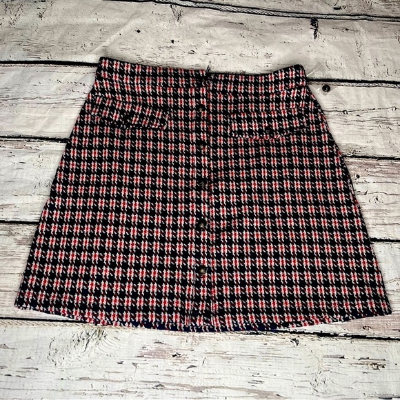 Modcloth  Houndstooth Mini Skirt Size M - Picture 1 of 10